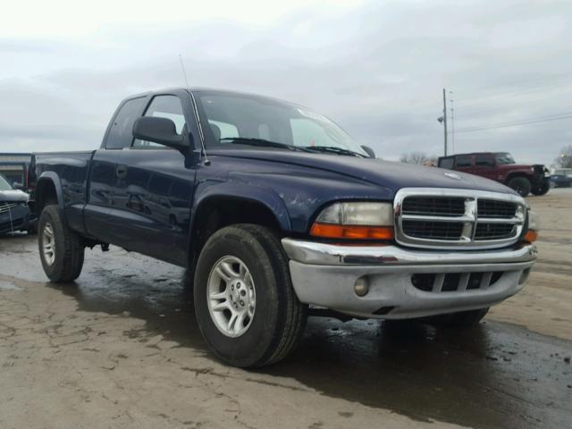 1D7HG42X33S378652 - 2003 DODGE DAKOTA SLT BLUE photo 1