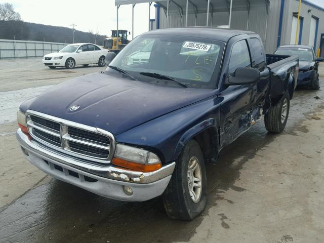 1D7HG42X33S378652 - 2003 DODGE DAKOTA SLT BLUE photo 2