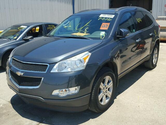 1GNKRGED5BJ220242 - 2011 CHEVROLET TRAVERSE L BLACK photo 2