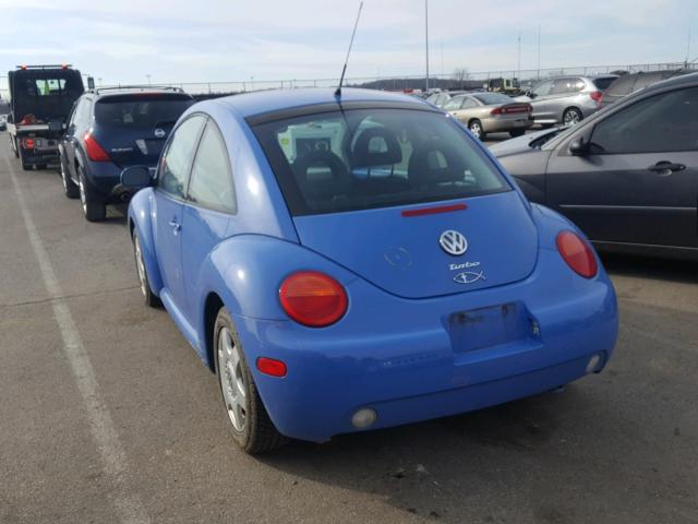 3VWCD21C31M431918 - 2001 VOLKSWAGEN NEW BEETLE ლურჯი ფოტო 3