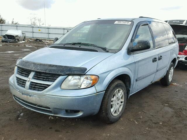 1D4GP24R55B170741 - 2005 DODGE GRAND CARA BLUE photo 2