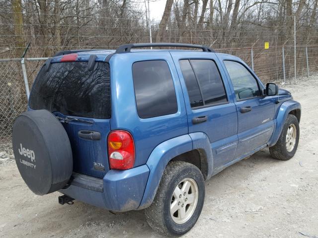 1J4GL58K73W534536 - 2003 JEEP LIBERTY LI BLUE photo 4