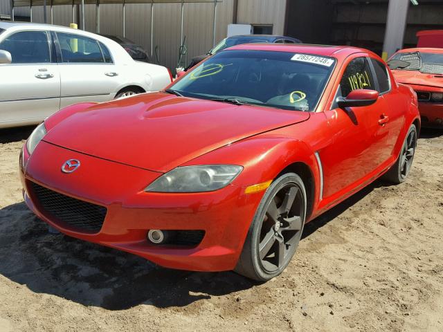 JM1FE17N650143769 - 2005 MAZDA RX8 RED photo 2