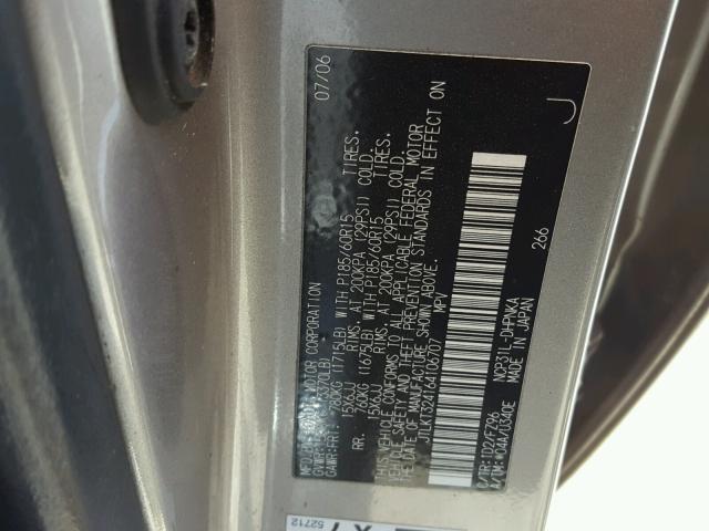 JTLKT324164106707 - 2006 TOYOTA SCION XB თაფლისფერი ფოტო 10