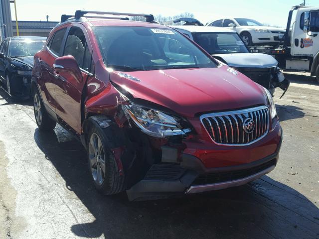 KL4CJASB8EB575029 - 2014 BUICK ENCORE MAROON photo 1