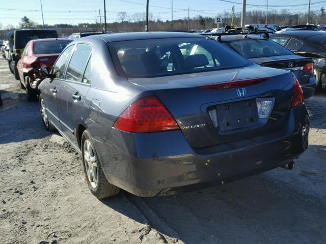 1HGCM56777A209437 - 2007 HONDA ACCORD EX GRAY photo 3