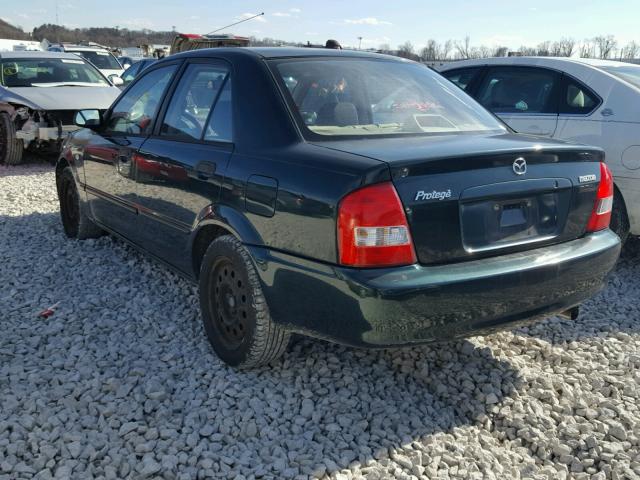 JM1BJ225130166784 - 2003 MAZDA PROTEGE DX GREEN photo 3