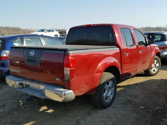 1N6AD07UX6C426784 - 2006 NISSAN FRONTIER C RED photo 4