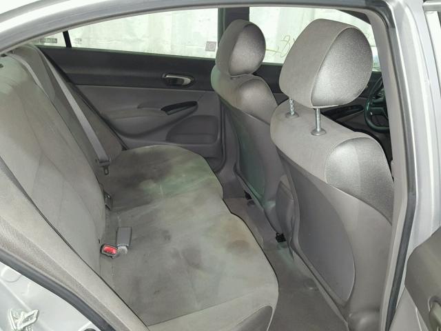 2HGFA16508H335025 - 2008 HONDA CIVIC LX GRAY photo 6