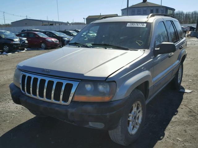 1J4GW48S92C117727 - 2002 JEEP GRAND CHER GRAY photo 2