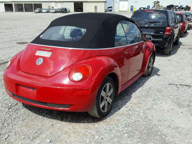 3VWRF31Y66M332930 - 2006 VOLKSWAGEN NEW BEETLE 红色 照片 4