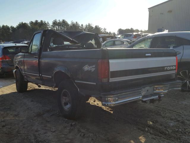 1FTEF14N0PNB11452 - 1993 FORD F150 BLACK photo 3