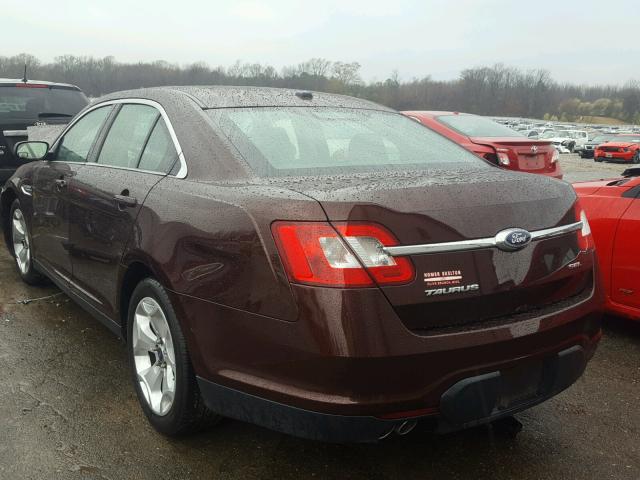 1FAHP2EW1AG151628 - 2010 FORD TAURUS SEL BURGUNDY photo 3