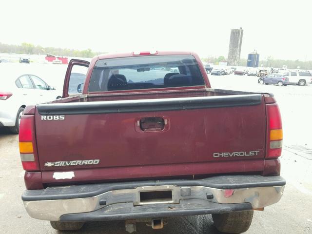 1GCEK19T32E302844 - 2002 CHEVROLET SILVERADO MAROON photo 9