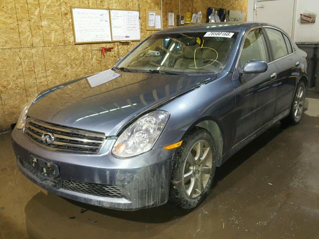 JNKCV51F55M303949 - 2005 INFINITI G35 BLUE photo 2