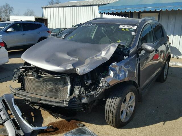 KNDPBCA26C7286250 - 2012 KIA SPORTAGE L GRAY photo 2