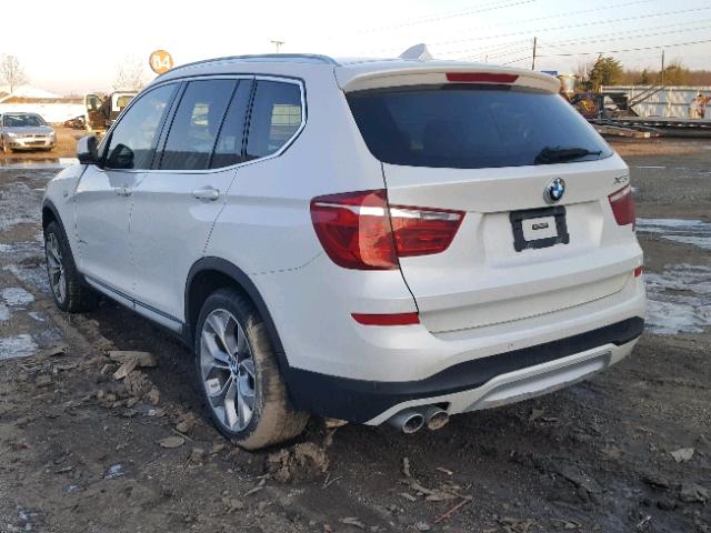 5UXWX9C53G0D73725 - 2016 BMW X3 XDRIVE2 WHITE photo 3