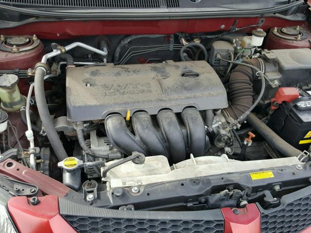 5Y2SM62824Z467103 - 2004 PONTIAC VIBE RED photo 7