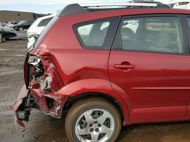 5Y2SM62824Z467103 - 2004 PONTIAC VIBE RED photo 9