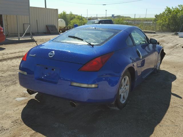 JN1AZ34D24M103740 - 2004 NISSAN 350Z COUPE BLUE photo 4