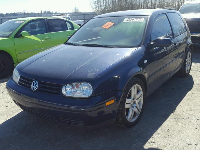 9BWBK61J434002351 - 2003 VOLKSWAGEN GOLF GL BLUE photo 2