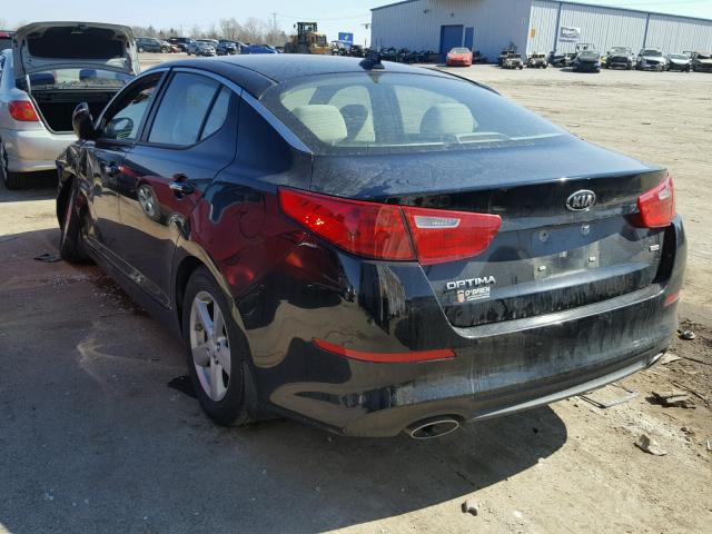 5XXGM4A72FG376471 - 2015 KIA OPTIMA BLACK photo 3