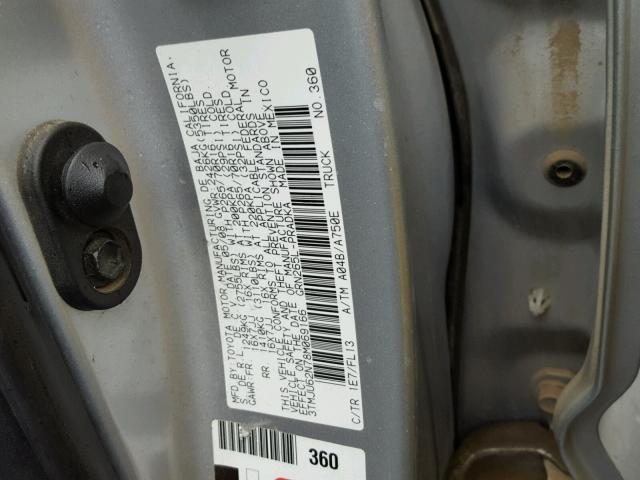 3TMJU62N78M069166 - 2008 TOYOTA TACOMA DOU SILVER photo 10