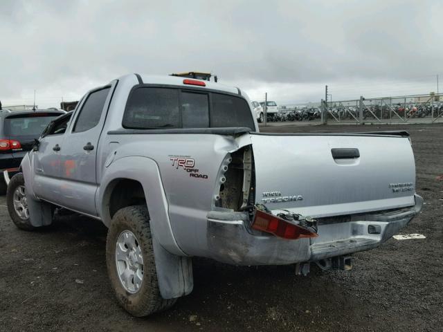 3TMJU62N78M069166 - 2008 TOYOTA TACOMA DOU SILVER photo 3