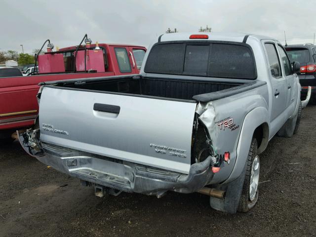 3TMJU62N78M069166 - 2008 TOYOTA TACOMA DOU SILVER photo 4