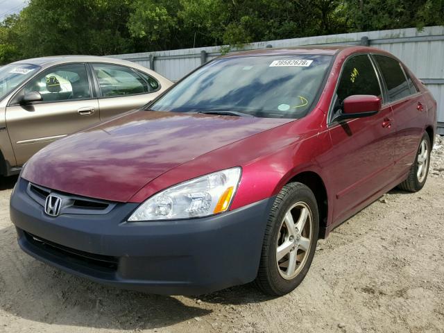 1HGCM56845A074827 - 2005 HONDA ACCORD EX BURGUNDY photo 2