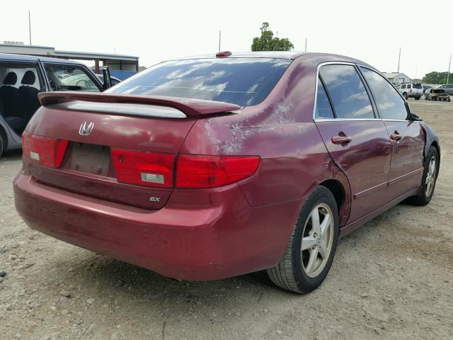 1HGCM56845A074827 - 2005 HONDA ACCORD EX BURGUNDY photo 4