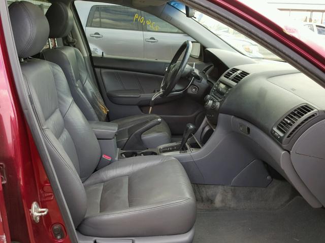 1HGCM56845A074827 - 2005 HONDA ACCORD EX BURGUNDY photo 5