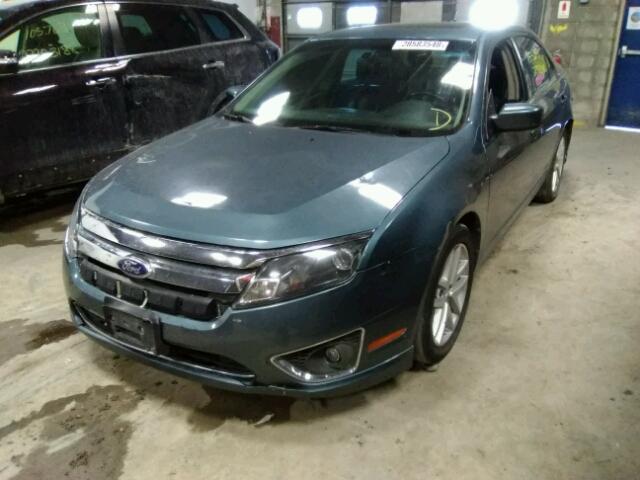 3FAHP0JA1BR211531 - 2011 FORD FUSION SEL BLUE photo 2