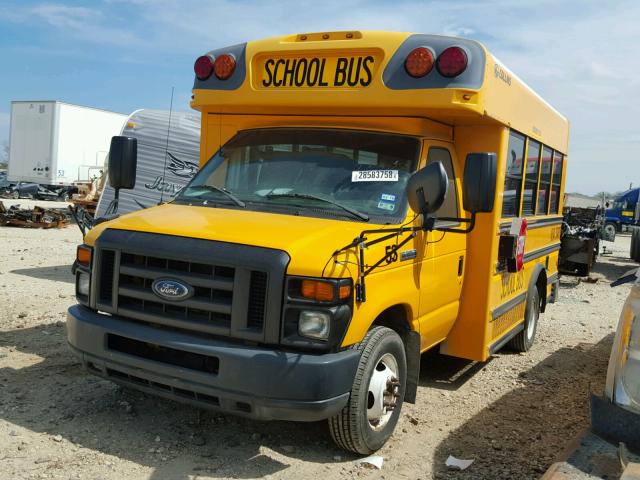 1FDEE3FP6ADA40179 - 2010 FORD ECONOLINE YELLOW photo 2