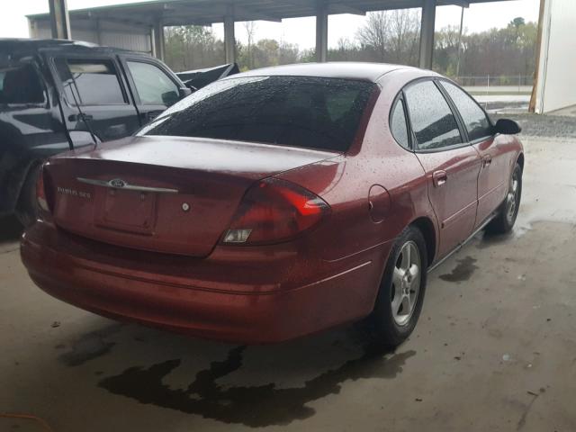 1FAFP55S5YA132342 - 2000 FORD TAURUS SES RED photo 4