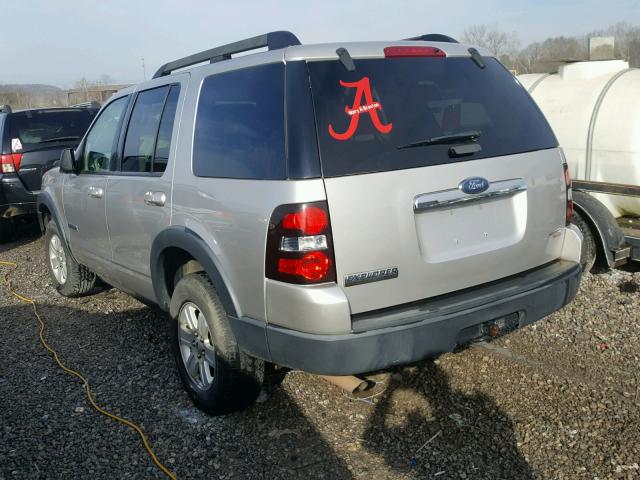 1FMEU63E27UB85462 - 2007 FORD EXPLORER X BEIGE photo 3