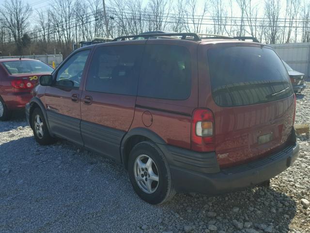 1GMDU03EX2D101986 - 2002 PONTIAC MONTANA MAROON photo 3