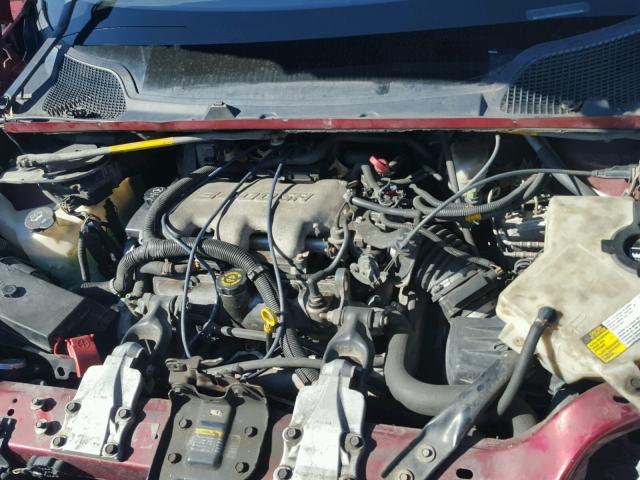 1GMDU03EX2D101986 - 2002 PONTIAC MONTANA MAROON photo 7