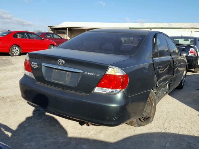 4T1BE32K85U434561 - 2005 TOYOTA CAMRY LE GREEN photo 4