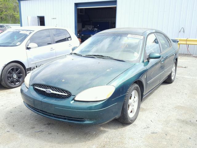 1FAFP55S9YA280901 - 2000 FORD TAURUS SES GREEN photo 2