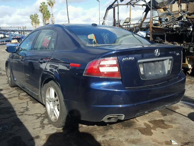 19UUA66227A030648 - 2007 ACURA TL BLUE photo 3