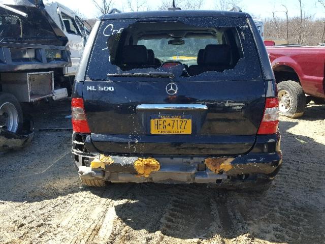 4JGAB75E75A519913 - 2005 MERCEDES-BENZ ML 500 BLACK photo 9