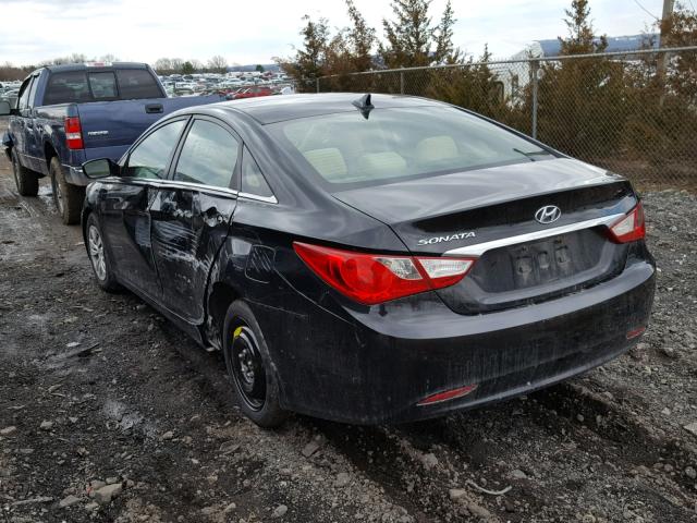 5NPEB4AC1BH115454 - 2011 HYUNDAI SONATA GLS BLACK photo 3