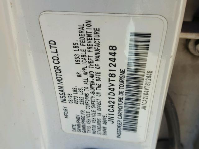 JN1CA21D4VT812448 - 1997 NISSAN MAXIMA GLE WHITE photo 10