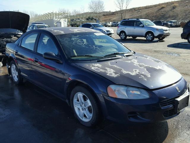 1B3EL46R42N190709 - 2002 DODGE STRATUS SE BLUE photo 1