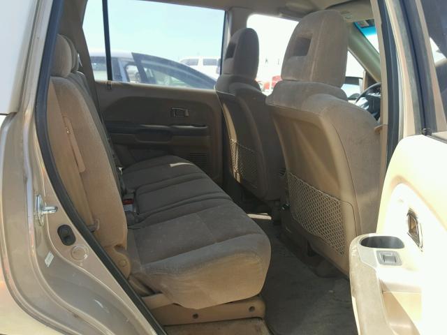 2HKYF18153H521324 - 2003 HONDA PILOT LX TAN photo 6