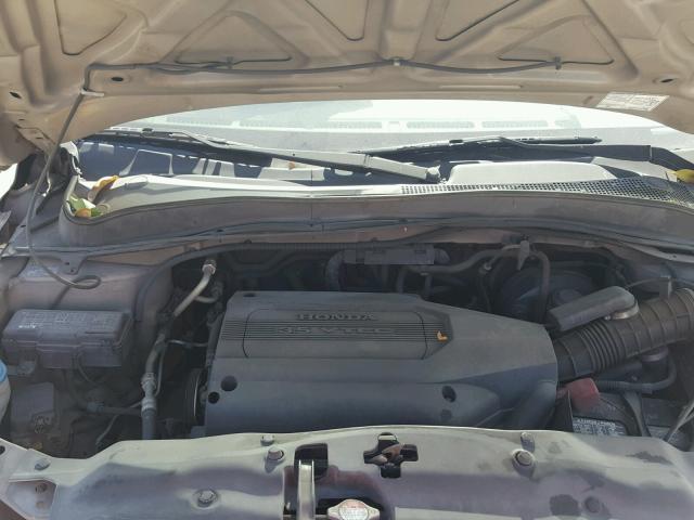 2HKYF18153H521324 - 2003 HONDA PILOT LX TAN photo 7