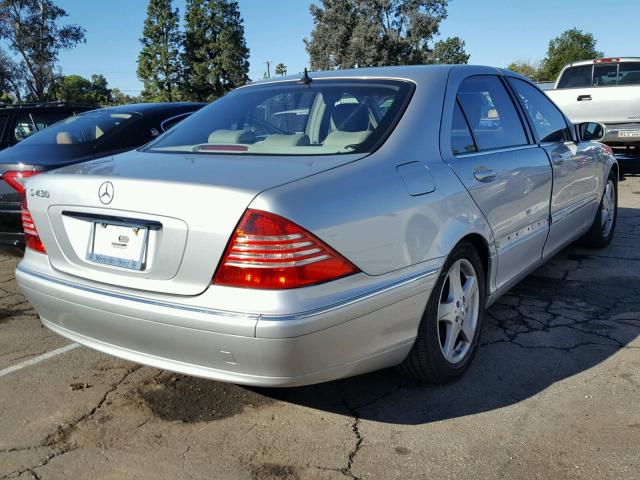 WDBNG70J55A441500 - 2005 MERCEDES-BENZ S 430 SILVER photo 4