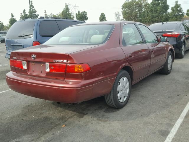 JT2BG22K910570541 - 2001 TOYOTA CAMRY CE MAROON photo 4