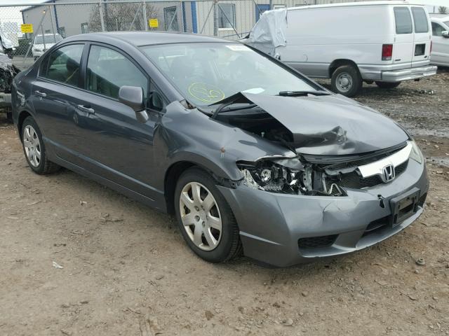 2HGFA16579H322967 - 2009 HONDA CIVIC LX GRAY photo 1